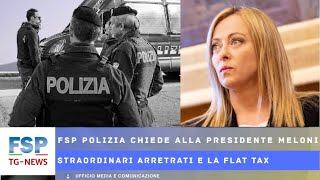 FSP TGNEWS 7 settembre 2024 FSP chiede alla Presidente Meloni gli straordinari arretrati e flattax [upl. by Enenej]