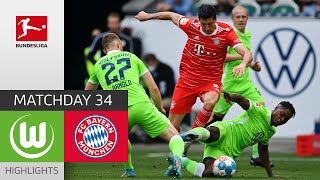 VfL Wolfsburg  FC Bayern München 22  Highlights  Matchday 34 – Bundesliga 202122 [upl. by Enar911]