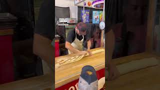 Making a large cinnamon roll 😍😲 🎥 Instagram  chrisbandhayleetravel [upl. by Aneahs22]