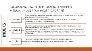 Evaluasi Data Umur Penduduk  Metode Whipple Myers dan UN [upl. by Sorci]