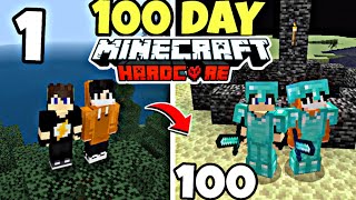 WE SURVIVE 100 DAYS IN MINECRAFT HARDCORE 😀😊 [upl. by Pieter]