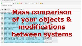 SAP BASIS tool SREPO Compare objects between systems [upl. by Deanne]