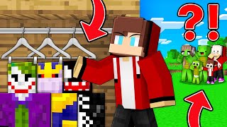 JJ Can Use VILLAIN Skin to Prank MIKEY FAMILY in Minecraft Maizen [upl. by Anoiuq528]