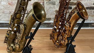 Ishimori Woodstone Saxophones Lacquered VS Un Lacquered Comparison Who wins wwwnewyorksaxcom [upl. by Kalil]