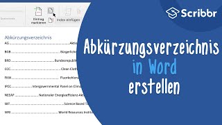 Abkürzungsverzeichnis in Word in 3 Schritten erstellen  Scribbr 🎓 [upl. by Antin]