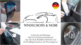 SLK R170 Windschott und Überrollbügeleinsätze von Windschotts amp more  Unboxing und Montage [upl. by Kryska]