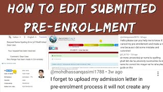 How to Edit submitted PreEnrollment at Universitaly How to make changes in submitted PreEnrolment [upl. by Enneles632]