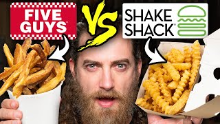 Five Guys vs Shake Shack  FOOD FEUDS [upl. by Auhso190]