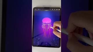 New Jellyfish Animation in Procreate animation procreate art digitalart [upl. by Aram]