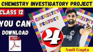 Chemistry Investigatory Project Class 12  Chemistry Project File Class 12  Amit Gupta  CBSE  JEE [upl. by Aivad512]