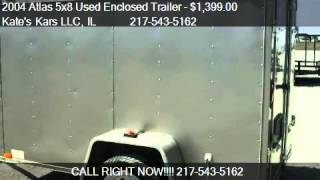 2004 Atlas 5x8 Used Enclosed Trailer 5x8  for sale in Arthu [upl. by Mosi]