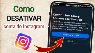 Como DESATIVAR conta do Instagram  2024  Como DESATIVAR temporariamente a conta do Instagram [upl. by Seda636]