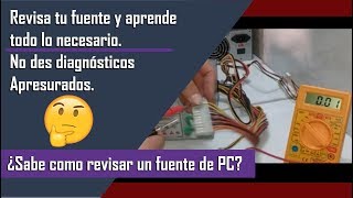 Cómo Diagnosticar una fuente de PC verificarRevisar [upl. by Maxama]