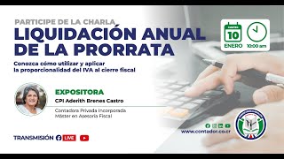 Charla quotLiquidación anual de la prorrataquot [upl. by Ahsrop450]