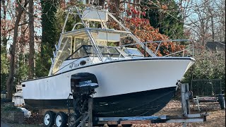 Albemarle 27 Twin Outboard Conversion Project 1 [upl. by Olonam]