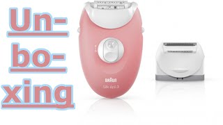 Braun Silképil Epilierer flamingoweiß Unboxing Video [upl. by Normac150]