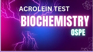 Emulsification ACROLEIN Test  First year Biochemistry [upl. by Enelhtak350]