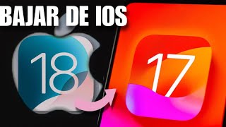 COMO HACER DOWNGRADE IOS 181 a IOS 17 FÁCILMENTE  SI TIENE BYPASS CUIDADO ⚠️ [upl. by Noyk52]