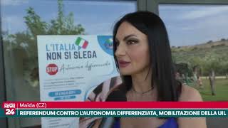 Maida CZ Referendum contro lautonomia differenziata mobilitazione della UIL [upl. by Anileuqcaj]