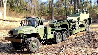 116 Military WPL B363 TRACTOR VEHICLEwith Trailer Unboxing amp Review [upl. by Shirl286]