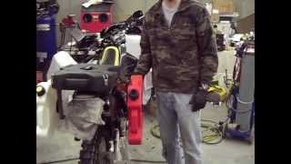 EveRide DRZ 400 Extreme Makeover Episode 17 Custom Rotopax luggage racks [upl. by Packton241]