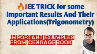 🔥JEE TRICK for some important Results And Their Applications jee maths [upl. by Zile231]