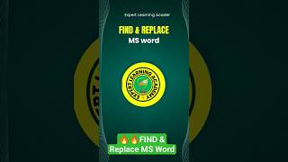 Find and Replace in MS Wordshorts shortsvideo trendingshorts newshorts video msword [upl. by Maunsell]