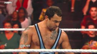 Raw  Santino Marella vs Jinder Mahal [upl. by Ahsyat]