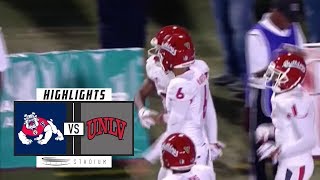 No 23 Fresno State vs UNLV Football Highlights 2018  Stadium [upl. by Kosel244]