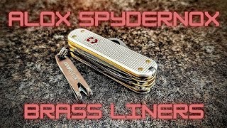 Alox Spydernox Build with Brass Liners and Tweezer and Toothpick [upl. by Ardnossac]