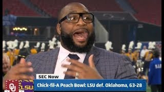 Marcus Spears quotheatedquot LSU DESTROY Oklahoma 5621 in Peach Bowl 2019 College Football Playoff [upl. by Dedrick]