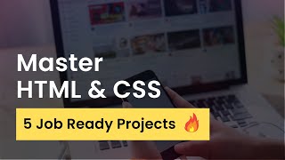 HTML And CSS Projects for Beginners 2024  HTML amp CSS Tutorial With 5 Projects Source Code [upl. by Bron]