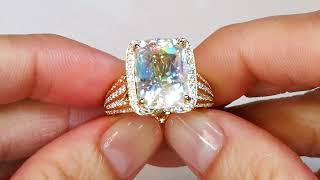 Rainbow Moonstone Ring at 833 carats by Kat Florence KF08057 [upl. by Idolla554]