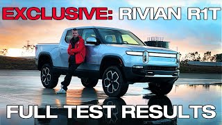 Exclusive 2022 Rivian R1T Review first full performance track test 060 EV range [upl. by Erbes]