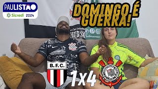 React reações Botafogo rp x Corinthians Melhores momnetos futebol casal corinthians reaction [upl. by Haidebej]