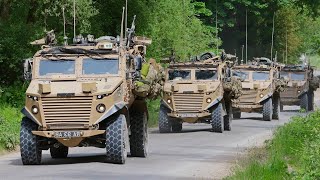 Massive Army Battlegroup convoy on the move  Ex Wessex Storm 2024 [upl. by Aihsiyt]