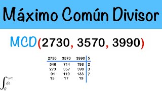 Máximo Común Divisor MCD  Fácil [upl. by Denoting]