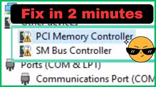 How to Fix PCI Memory Controller Driver Issues in Minutes  memory controller driver missing [upl. by Enitselec]