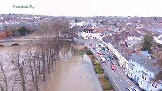 Evesham park under water completely flooded Aerial Footage with Parrot drone [upl. by Perce]