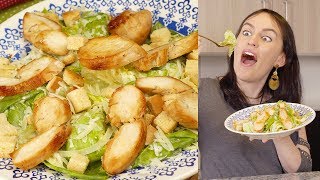 SALADA CAESAR COM FRANGO  CHICKEN CAESAR SALAD  Cookn Enjoy 368 [upl. by Anitram]