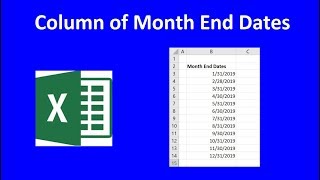 Create Column of Month End Dates in Excel  Excel Magic Trick 1556 [upl. by Annette]