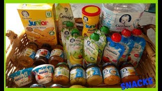 Papillas y snacks para bebes marca Gerber y otros [upl. by Tillfourd]