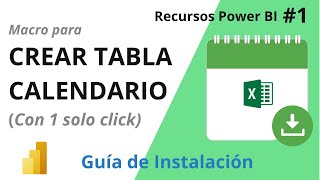 Crea tu tabla Calendario en Excel con 1 SOLO CLICK Listo para importarlo a tu informe de Power BI [upl. by Aihseit]