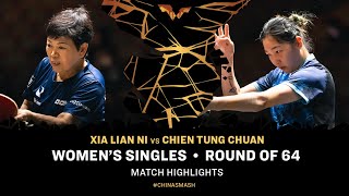 Xia Lian Ni vs Chien Tung Chuan  WS R64  China Smash 2024 [upl. by Ecadnak974]