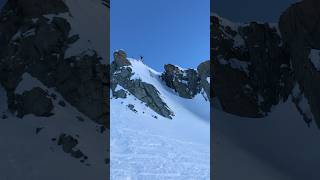 Spread eagle to rock covered ice ride to failed back flip attempt skiing whistler loganpehota [upl. by Londoner]