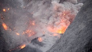 Spectacular volcanic eruption at Batu Tara volcano Indonesia [upl. by Shornick]