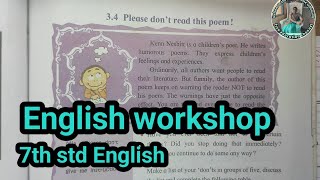 34 Please dont read this poem English workshop 7th std English [upl. by Aihsenrad]