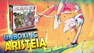 Unboxing ARISTEIA the game Découverte en Francais VF FR [upl. by Ynohtnaluap]