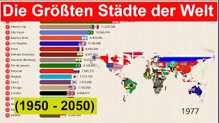 Die Größten Städte der Welt 1950  2050 [upl. by Cassella]