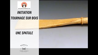 Initiation tournage sur bois  une spatule [upl. by Hardden]